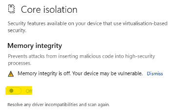 Core Isolation